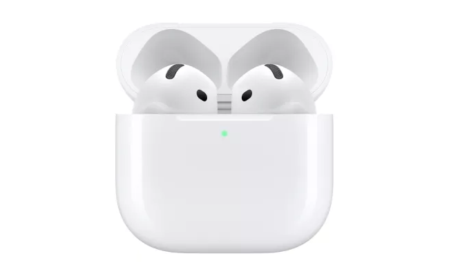 جعبه اصلی هدفون بی‌سیم اپل AirPods 4 ANC با طراحی ساده و شیک بسته‌بندی رسمی